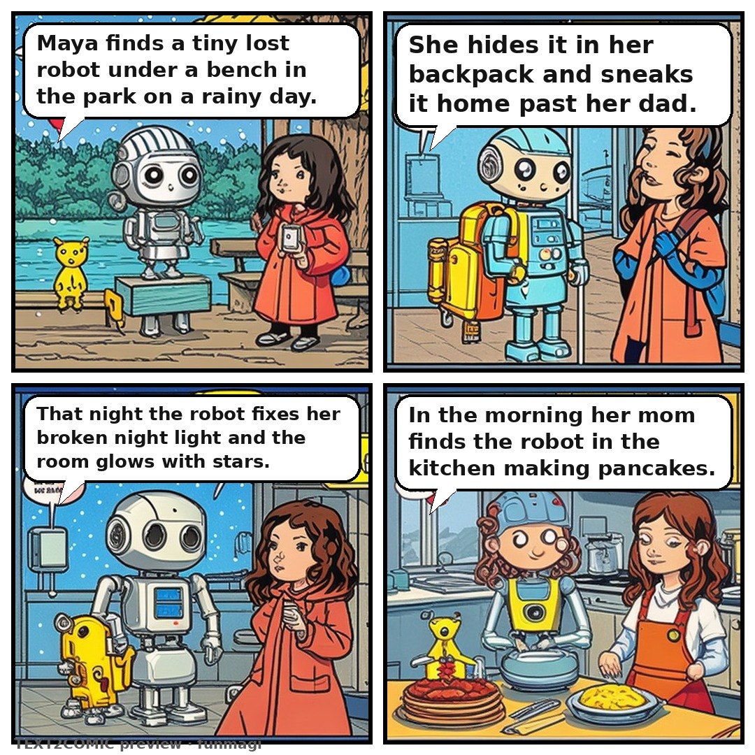 Webcomic style 4-panel comic